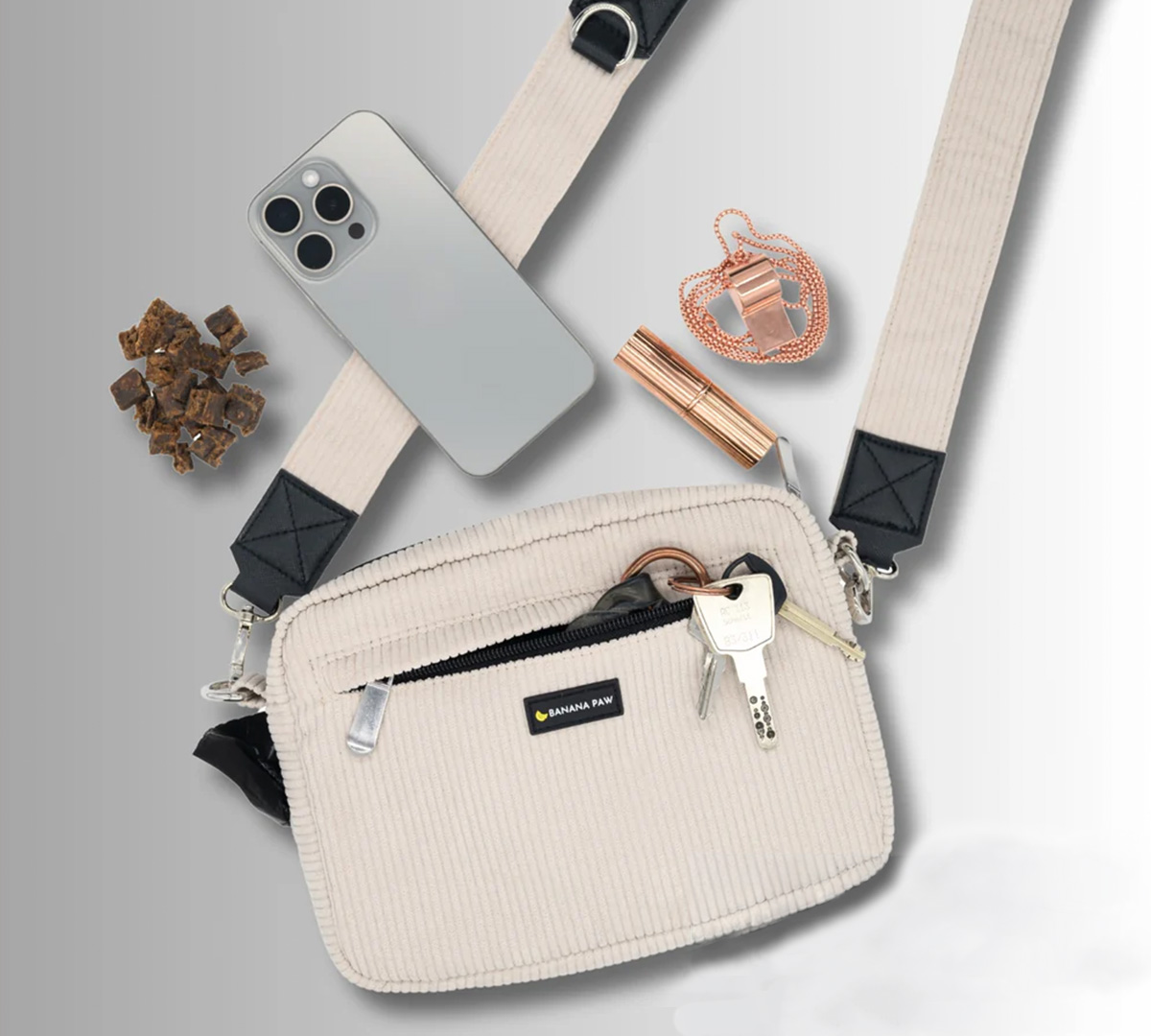 bananapaw beige wandeltas
