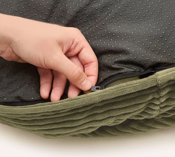 corduroy hondenmand groen cafide