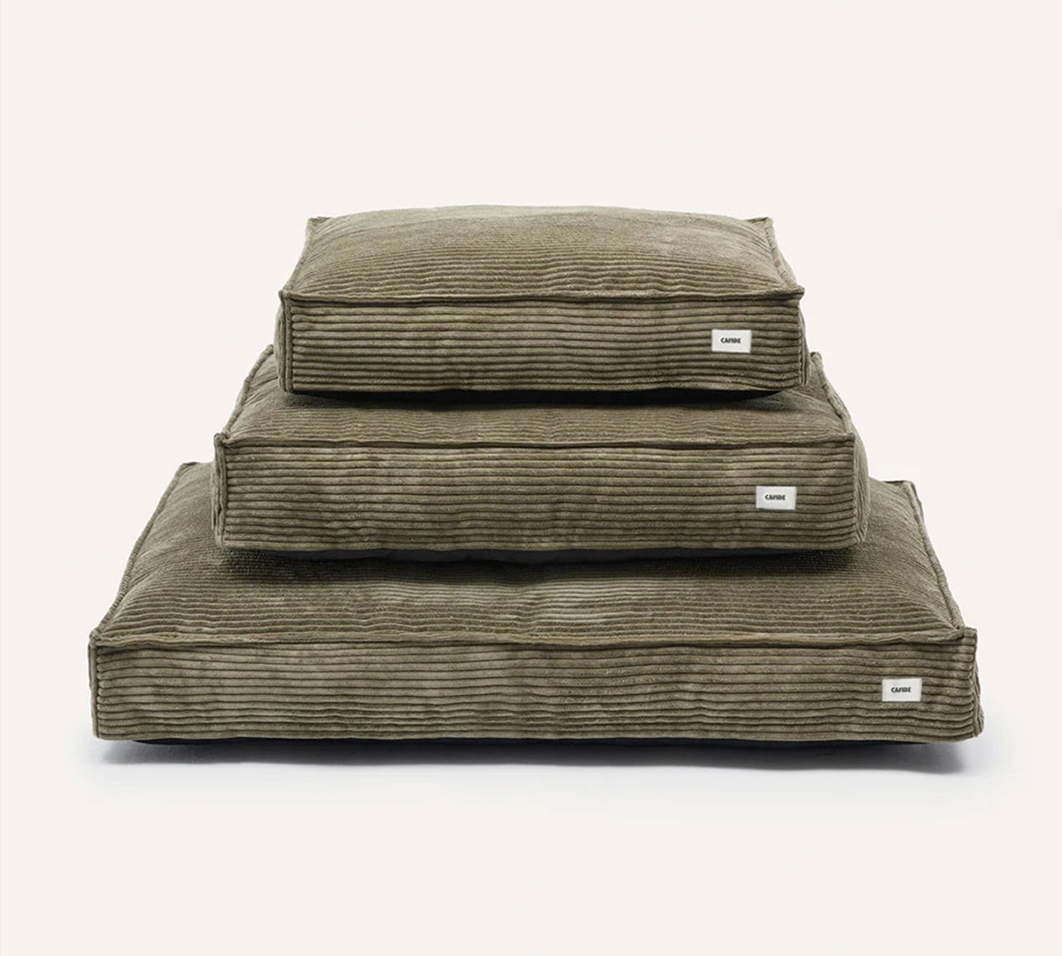 groene hondenmand corduroy cafide