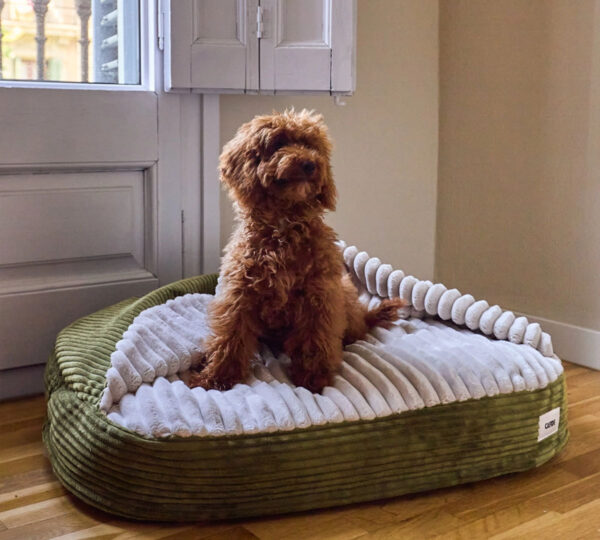 hondenbed met deken groen