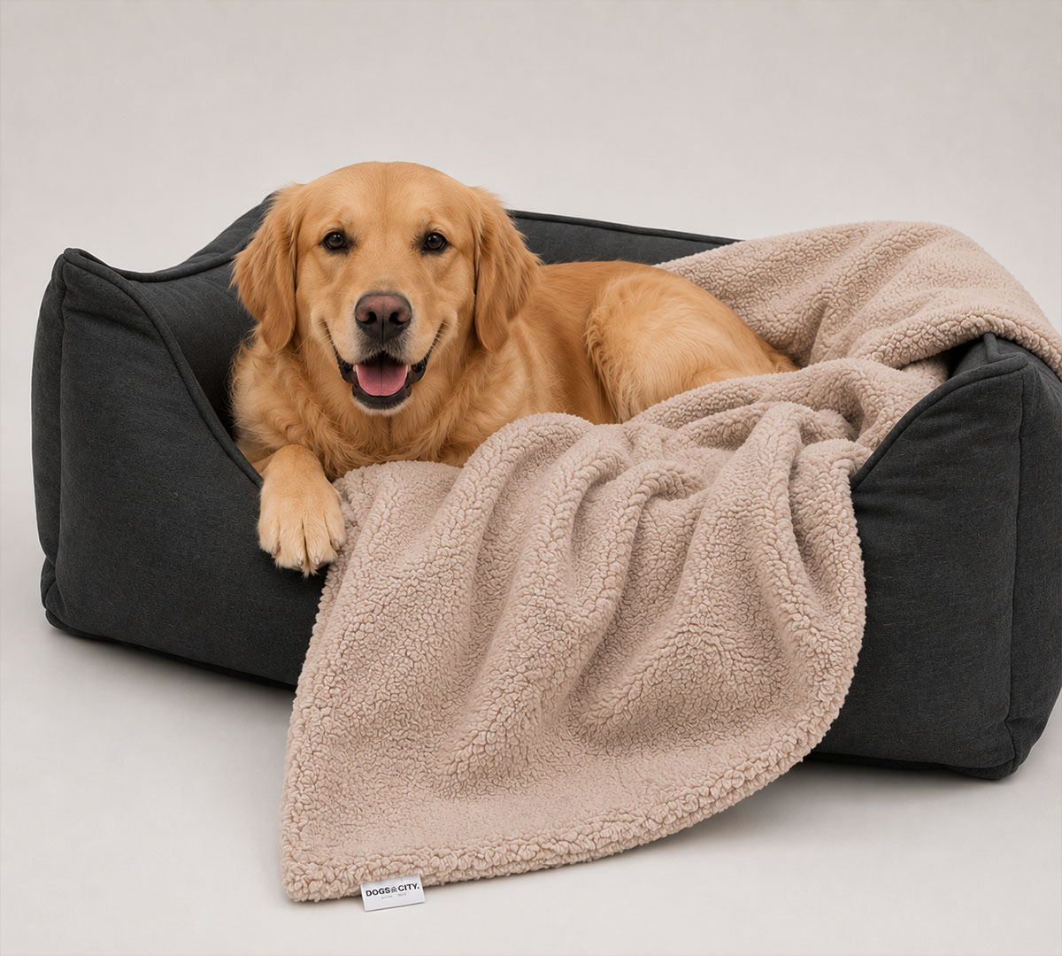 kleed voor honden beige teddy