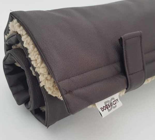 luxe oprolmat voor honden teddy beige