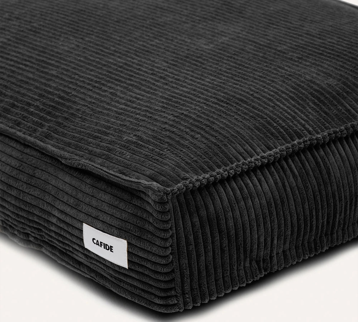 zwart hondenbed corduroy