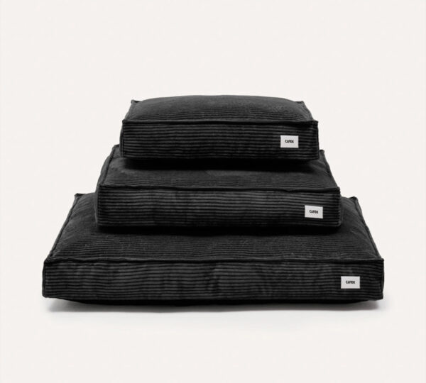 zwarte hondenmand corduroy cafide