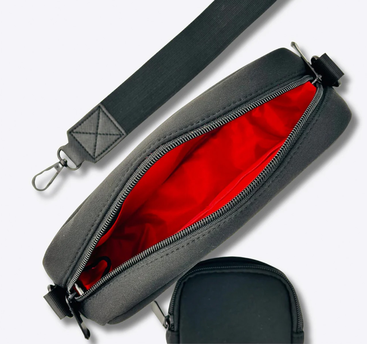 hondentas rood zwart