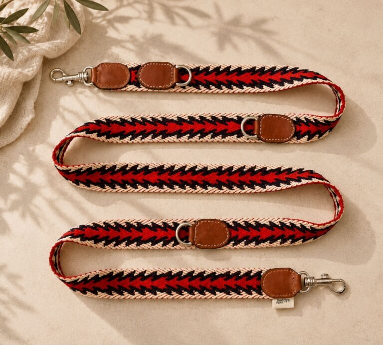 Buddys Dogwear riem rood 200cm